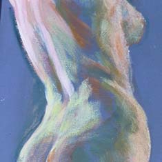 Dos 2, étude colorée, Acrylique sur toile, 24x18cm, 2013