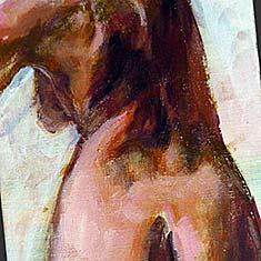 Dos 8, étude colorée, Acrylique sur toile, 24x18cm, 2013